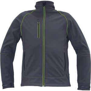 Cerva GREENDALE softshell jas 03010594 - Antraciet/Limoen Groen - S