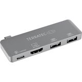 Terratec Connect C4 USB-C Docking station - Adapter USB-C - HDMI 4K - 2x USB3.0 - 1 x USB-C PD Passthrough oplaadpoort