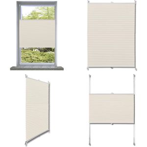Plissé rolgordijn 60x100cm creme - Vitrage - Vitrages - Plissérolgordijn - Plissérolgordijnen