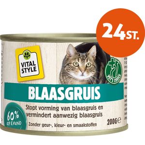 VITALstyle Blaasgruis - Natvoer - Stopt De Vorming Van En Verminderd Aanwezig Struvite - Met o.a. Cranberry & Brandnetel - 200 g - 24 stuks