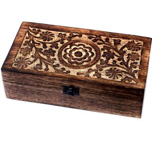 Opbergbox 32 vakken hout - Etherische olie - Sieradendoos - Organizer