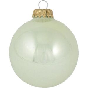 Parel kleurige / Parelmoer Kerstballen Glanzend 7 cm - doosje van 8