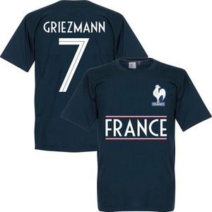 Frankrijk Griezmann 7 Team T-Shirt - Navy - XXXL