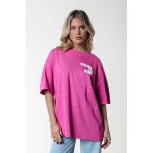 Colourful Rebel Logo Wave Puff Oversized Tee - L