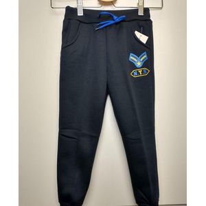 Jongens joggingbroek NYS zwart met blauw aansnoerkoord 110/116