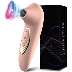 SensaPulse - Luchtdruk Vibrator - G-Spot Stimulator - Clitoris Bevrediger - Sex Toys - Cadeau voor vrouw - Erotiek seksspeeltjes - Intens Genot Voor Vrouwen - Nude Kleur - 100% Waterproof - Vibrator voor vrouwen - Vibrator