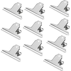 Brievenklem van metaal 10 stuks 150 mm vernikkeld - Albert 773S27