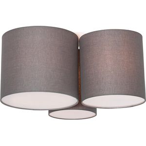 QAZQA multidrum - Moderne Plafondlamp - 3 lichts - L 57 cm - Taupe - Woonkamer | Slaapkamer | Keuken