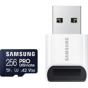 Samsung PRO Ultimate - Micro SD Kaart met Kaartlezer - 256 GB