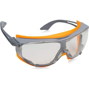 Veiligheidsbril Sky Guard transparant grijs-oranje met UV-bescherming