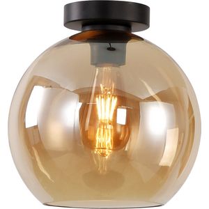 Plafondlamp Marino 25cm Amber - Ø25cm - E27 - IP20 - Dimbaar > plafoniere amber glas | plafondlamp amber glas | plafondlamp eetkamer amber glas | plafondlamp keuken amber glas | led lamp amber glas | sfeer lamp amber glas