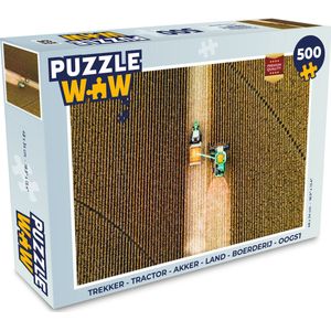 Puzzel Trekker - Tractor - Akker - Land - Boerderij - Oogst - Legpuzzel - Puzzel 500 stukjes