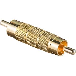 Tulp mono audio (m-m) koppelstuk - verguld (metaal)