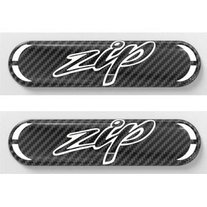 3D Reflectoren Carbon - Piaggio Zip - Zelfklevende Reflector Zijkant - Set van 2 Reflectors - Scooter Accessoires - LED Customs