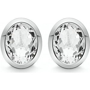 Quinn - Zilveren oorstekers met witte topaas - 036811920