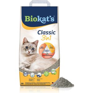 Biokat's Classic 3in1 - 18 L - Kattenbakvulling - Klontvormend - Zonder geur