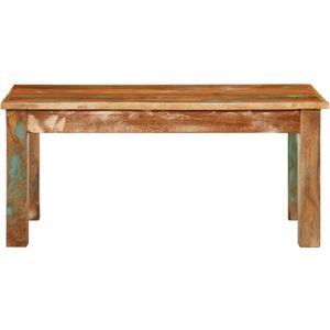 The Living Store Salontafel 100x55x45 cm massief gerecycled hout - Salontafel - Houten Salontafel - Vintage Salontafel - Retro Salontafel - Multifunctionele Salontafel