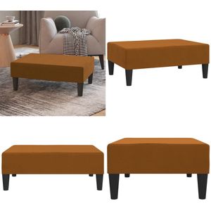 vidaXL Voetenbank 78x56x32 cm fluweel bruin - Voetenbank - Voetenbanken - Voetensteun - Voetensteunen