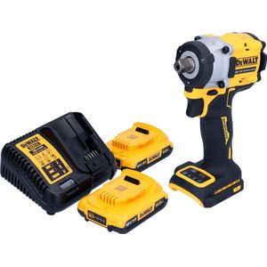 DeWalt DCF 922 D2 accu-slagmoersleutel 18 V 406 Nm 1/2"" borstelloos + 2x oplaadbare accu 2.0 Ah + lader