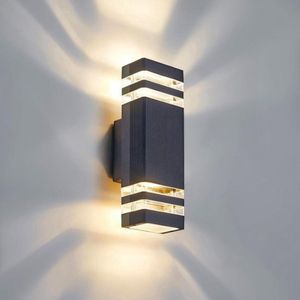 LED wandlamp buiten - IP65 verlichting - antraciet