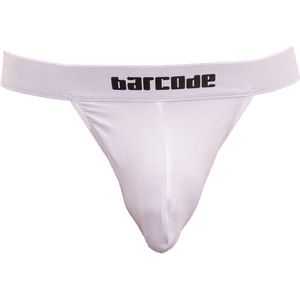 Barcode Berlin Basic Suspender Eros White - MAAT XL - Heren Ondergoed - String voor Man - Mannen Thong