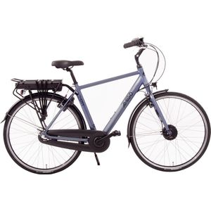 Amigo E-City S1 - Elektrische Stadsfiets voor Heren - 28 Inch 54 cm - 3 Versnellingen - Blauwgrijs