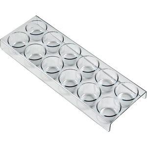 Eierinzet 12 eieren deurvak zijvak plank 280x99x25mm - Geschikt voor Bosch Siemens KD29EAL40 KD29EAW40 KD29VNW20 KD29VVVL30 KD29VVW30 - Transparant egg tray