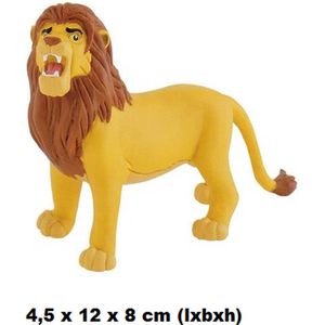 Bullyland - Disney The Lion King Simba Taart Topper Decoratie - 4,5 X 12 X 8 cm (lxbxh)