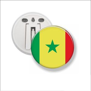 Button Met Clip 58 MM - Vlag Senegal