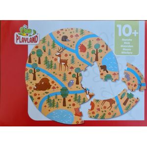 Playland Puzzelmat 11 stukjes - Ø ca. 100 x 1 cm