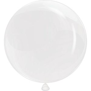 Doorzichte witte ronde ballon - Feestdecoratievoorwerp