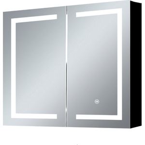 SensaHome Spiegelkast met LED-verlichting - Badkamerkast - 3 kleuren LED - 60x65cm