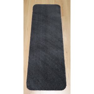 Wastafelmat - Badkamermat Soft zwart antraciet 40x120 antislip