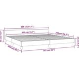 VidaXL Bedframe met Hoofdeinde Stof Blauw 200x200 cm