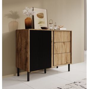 Meubella - Dressoir Margareth - Eiken - 100 cm - 3 lades