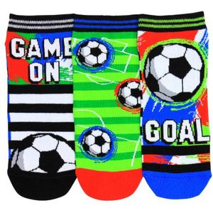 Oddsocks - Mismatched Gekke Sokken - 3 sneaker sokken - voetbal - maat 39 tot 46 - Set van 3 onpaar Sokken