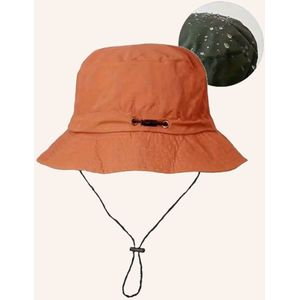 Flipflop Club® Waterproof Bucket Hat | Oranje Vissershoedje | Packable | UV Bescherming | Accessoires voor festival | Regen Hoedje | Vissershoed | Unisex | Visser Cap | Sun Hat | Zonnehoedje | Safari Hoed | Kamperen | Camping | Koningsdag | EK | WK