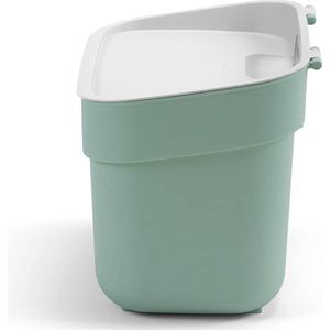 Ready To Collect Afvalemmer met 5 liter inhoud, voor compost, met wandhouder voor muur of deur, keuken, badkamer, wasruimte, 100% gerecycled, groen