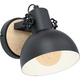 EGLO Lubenham Wandlamp - 1 lichts - E27 - Zwart, Bruin