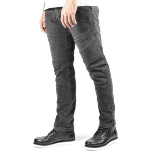 JOHN DOE REBEL DARK GREY XTM MOTORCYCLE JEANS 38/36 - Maat - Broek