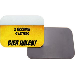 Magneet Met Opdruk | 5x7 cm | Geschenk | Koelkastmagneet | 2 Woorden 9 Letters