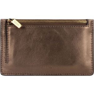 FOSSIL Kaarthoes Logan Zip Card Case Bronze Brons