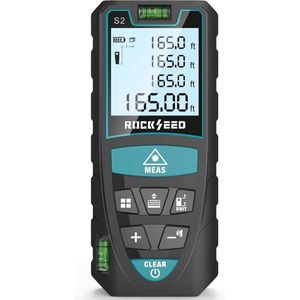 Laserafstandsmeter 50m met LCD Achtergrondverlichting en 4 Regelig Display
