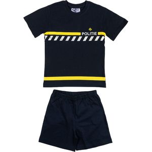 Fun2Wear - Politie Shortama Kids | Marine - Katoen - Maat Marine