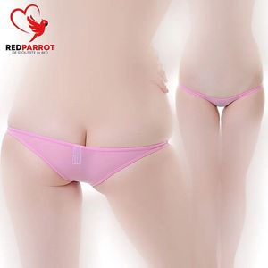 Roze mini slip | Kleine string | Transparant | Elastisch | One size | Erotisch vrouwen ondergoed | Dames | Voor haar