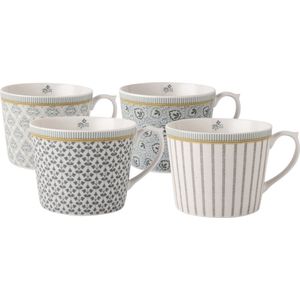 Laura Ashley Tea Collectables Mokken set van 4 - Geschenkset - Laag Assorti 30 cl.