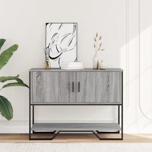 vidaXL Wandtafel - Wandtafels - Bijzettafel - Console Tafel - Wandtafel 100x35x74,5 cm bewerkt hout grijs sonoma eikenkleurig