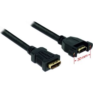 HDMI (v) - HDMI (v) koppelstuk / inbouw - versie 1.4 (4K 30Hz) - 0,25 meter