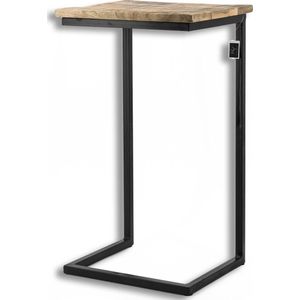 Kolony Banktafel | Bijzettafel | Rechthoek | Metaal | Hout | L38xB30xH65cm