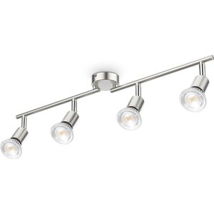 B.K.Licht - LED Opbouwspots met 4 lichtpunten - GU10 fitting - draaibare opbouwspots - plafondspots - incl. 4x GU10 - 4.000K - 400Lm